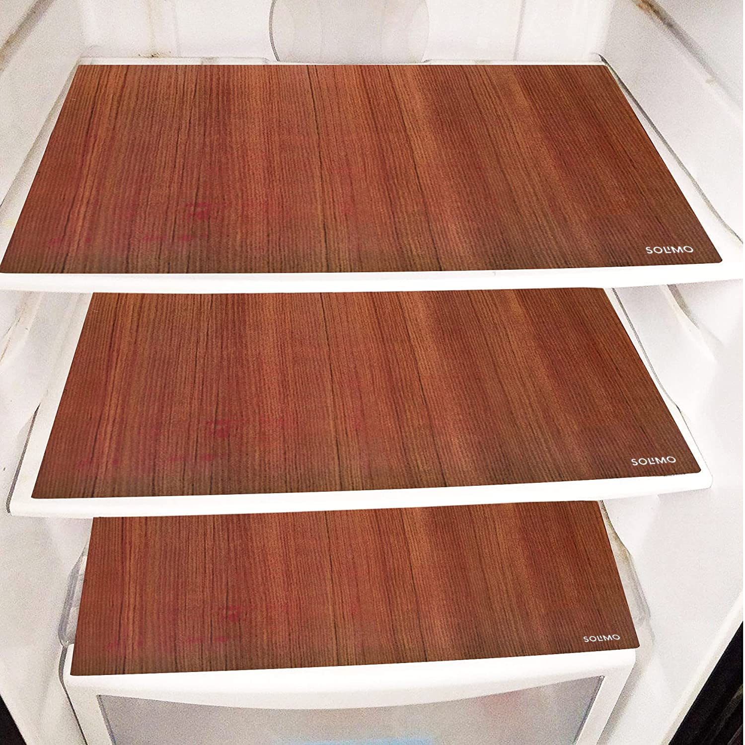 Solimo Polyvinyl Chloride Standard Pvc Fridge Mats - (Set of 6 Pcs, Brown) 4