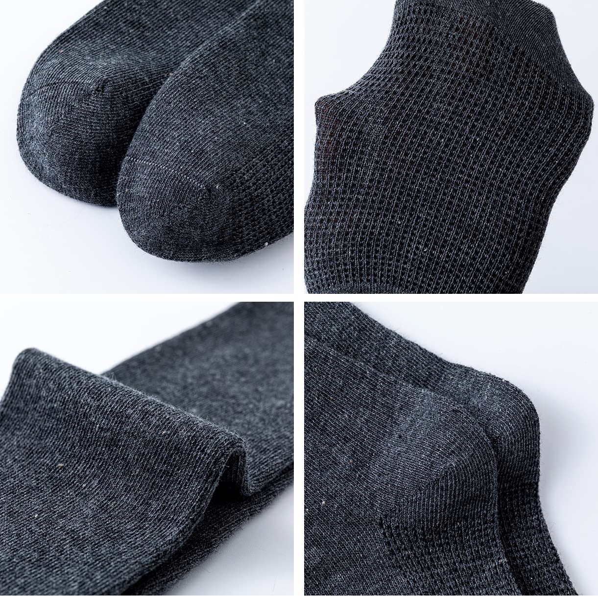 Marchare Calcetines hasta la rodilla para niñas, uniformes escolares, calcetines de algodón sin costuras, color blanco, negro y gris, paquete de 3/6