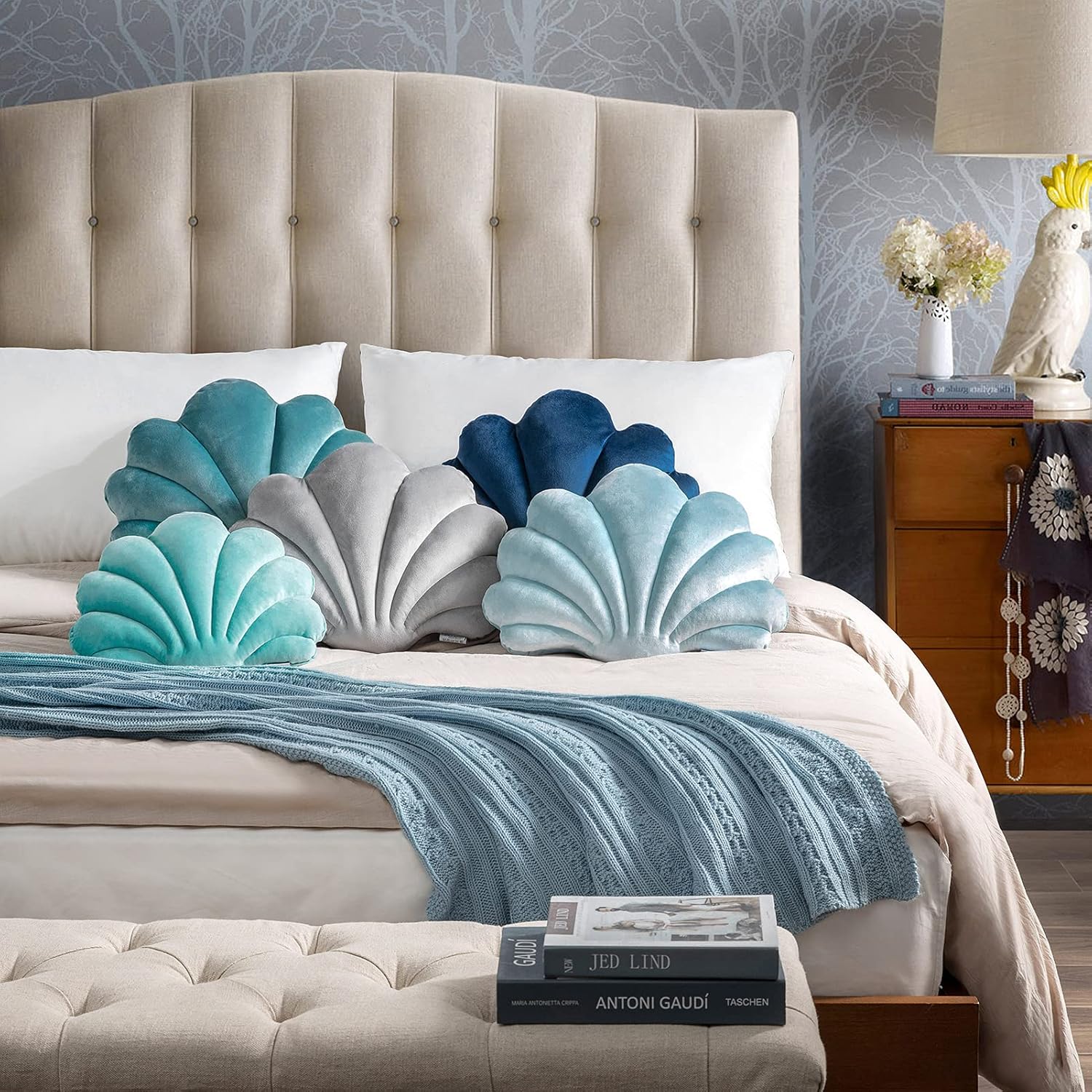 Shell Shaped Accent Throw Pillow