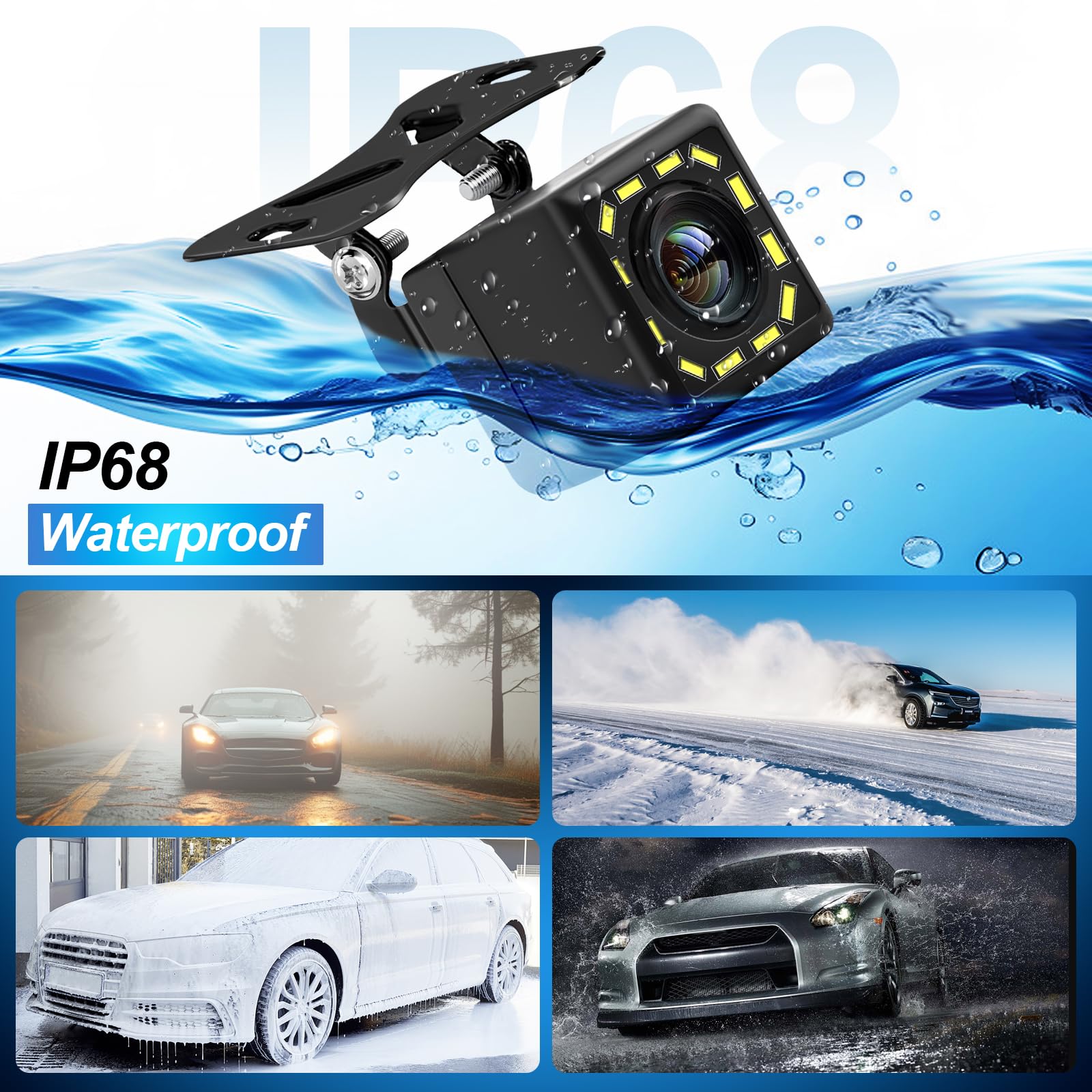 TELECAMERA DI RETROMARCIA Telecamera Auto Sottostruttura 170° Grado Angolo Di Visione - Foto 6