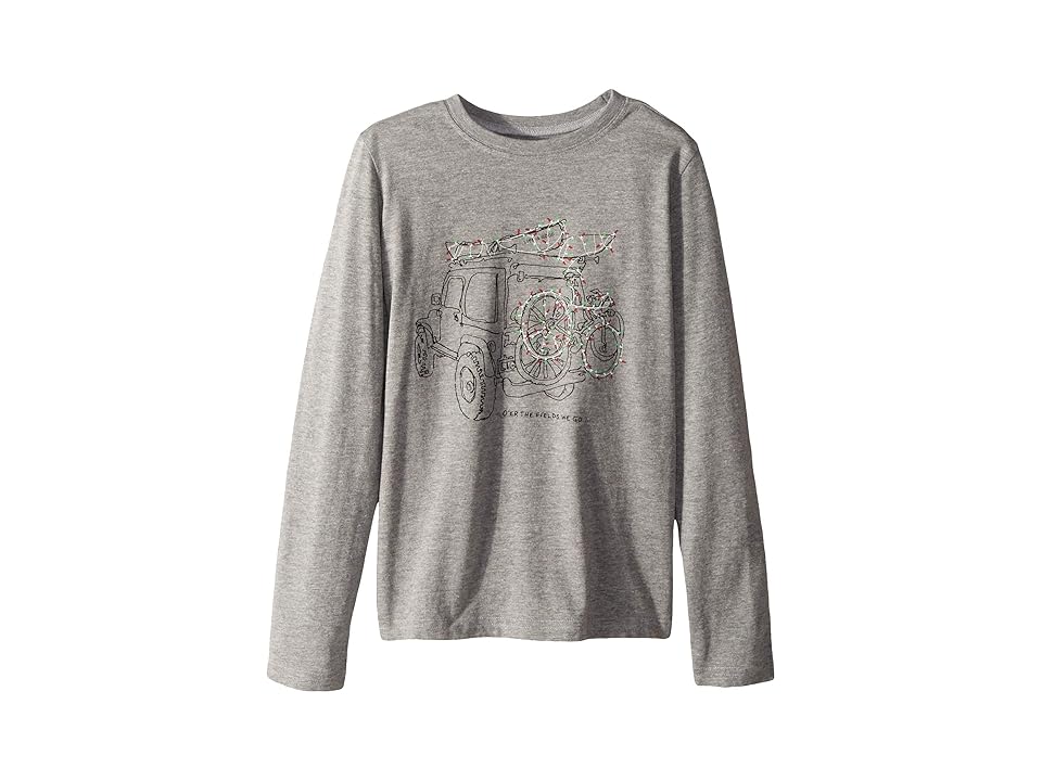 

Life is Good Kids Holiday Off-Road Crusher Long Sleeve T-Shirt (Little Kids/Big Kids) (Heather Gray) Boy's T Shirt