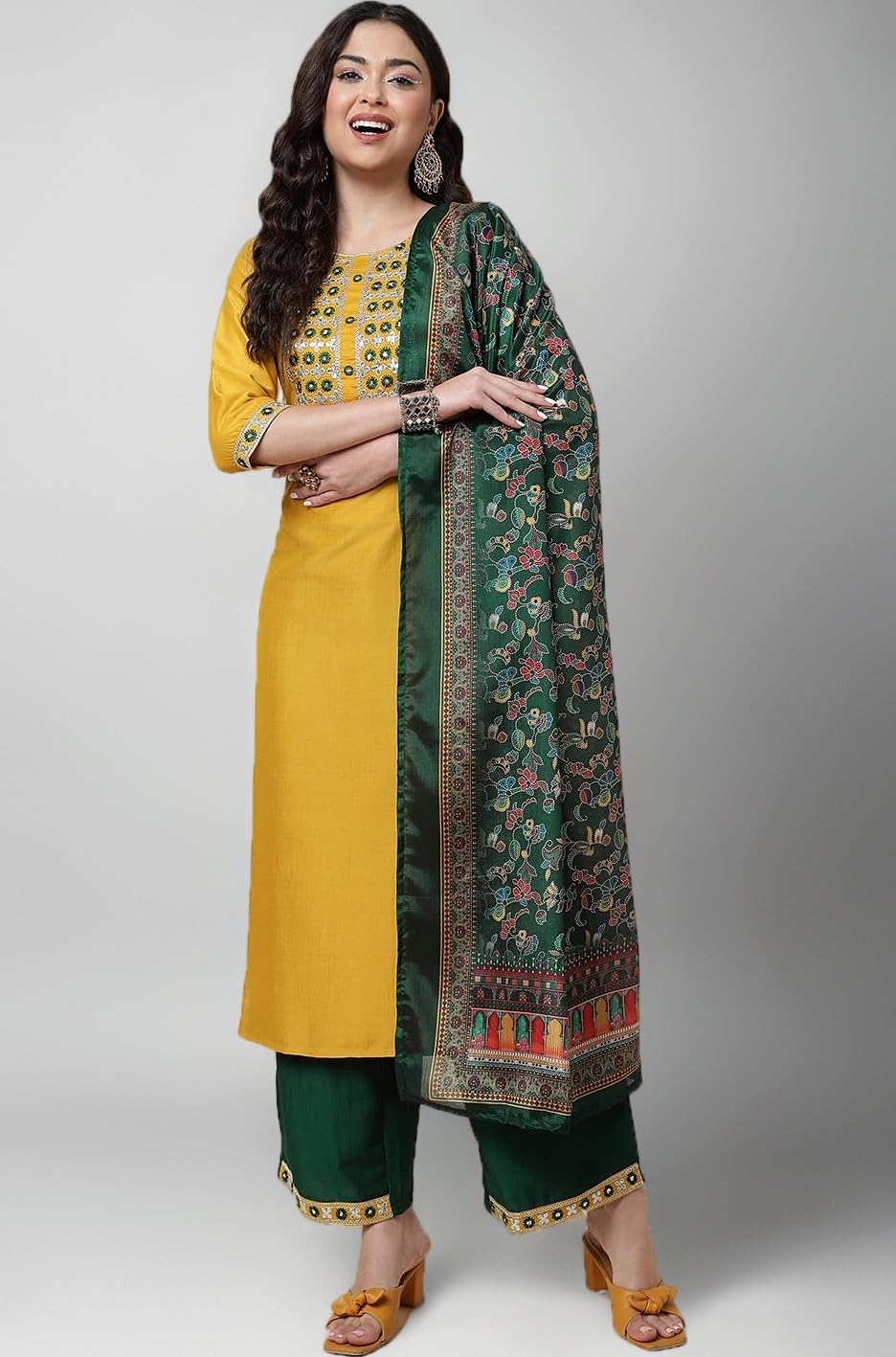 Silk Embroidered Kurta Set for Women