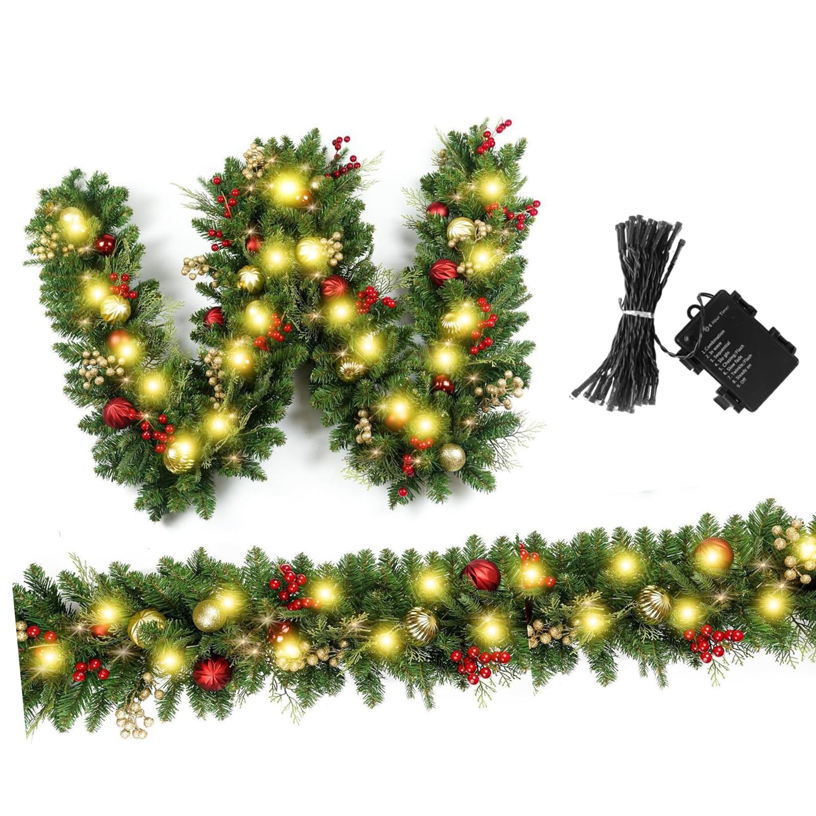 Tsophreniq Sturdy PVC Christmas Tree Vine Garlands Party Scene Backdrops for Indoor Outdoors Holiday Homes Party Decoration Christmas Tree Garlands Decorations