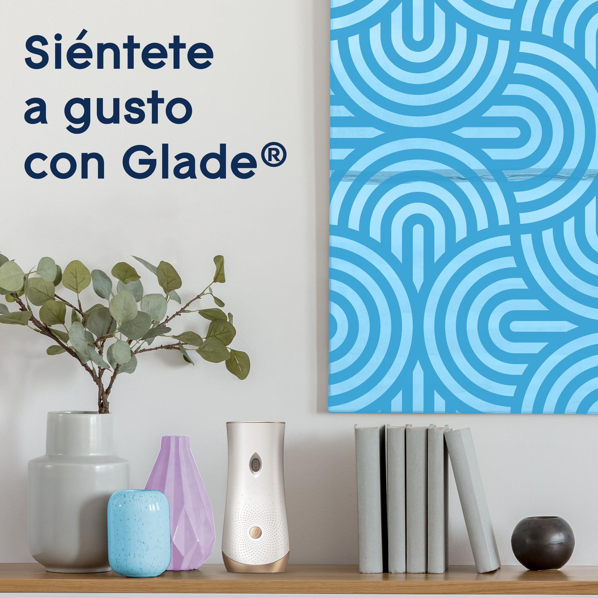 Glade Ambientador Automático Lavanda, con Aceites Esenciales, Dura Hasta 60 Días, 2 Recambios