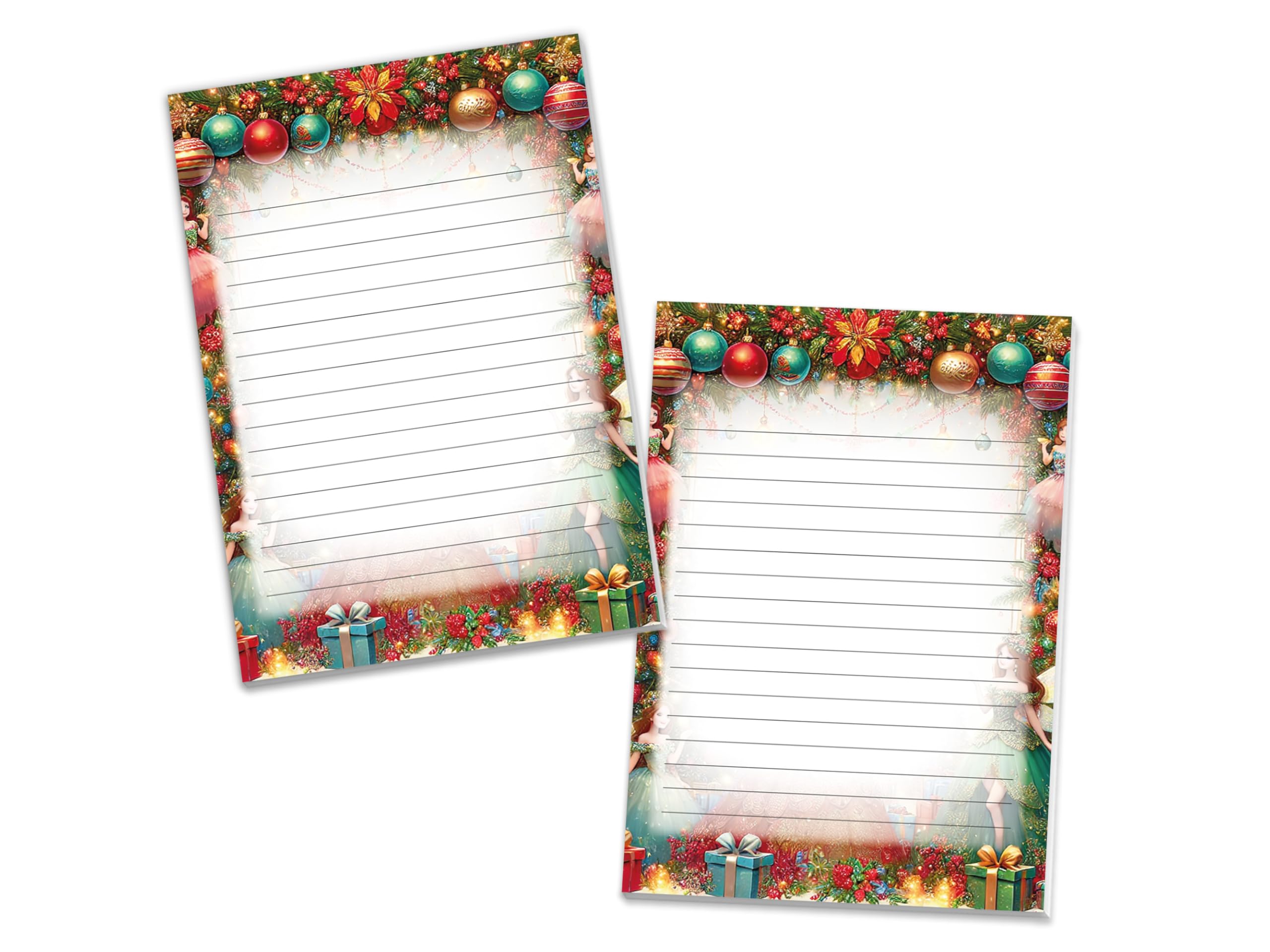 Blocs-notes colorés A5 25 feuilles lot de 2 - Cadeau Noël enfants école