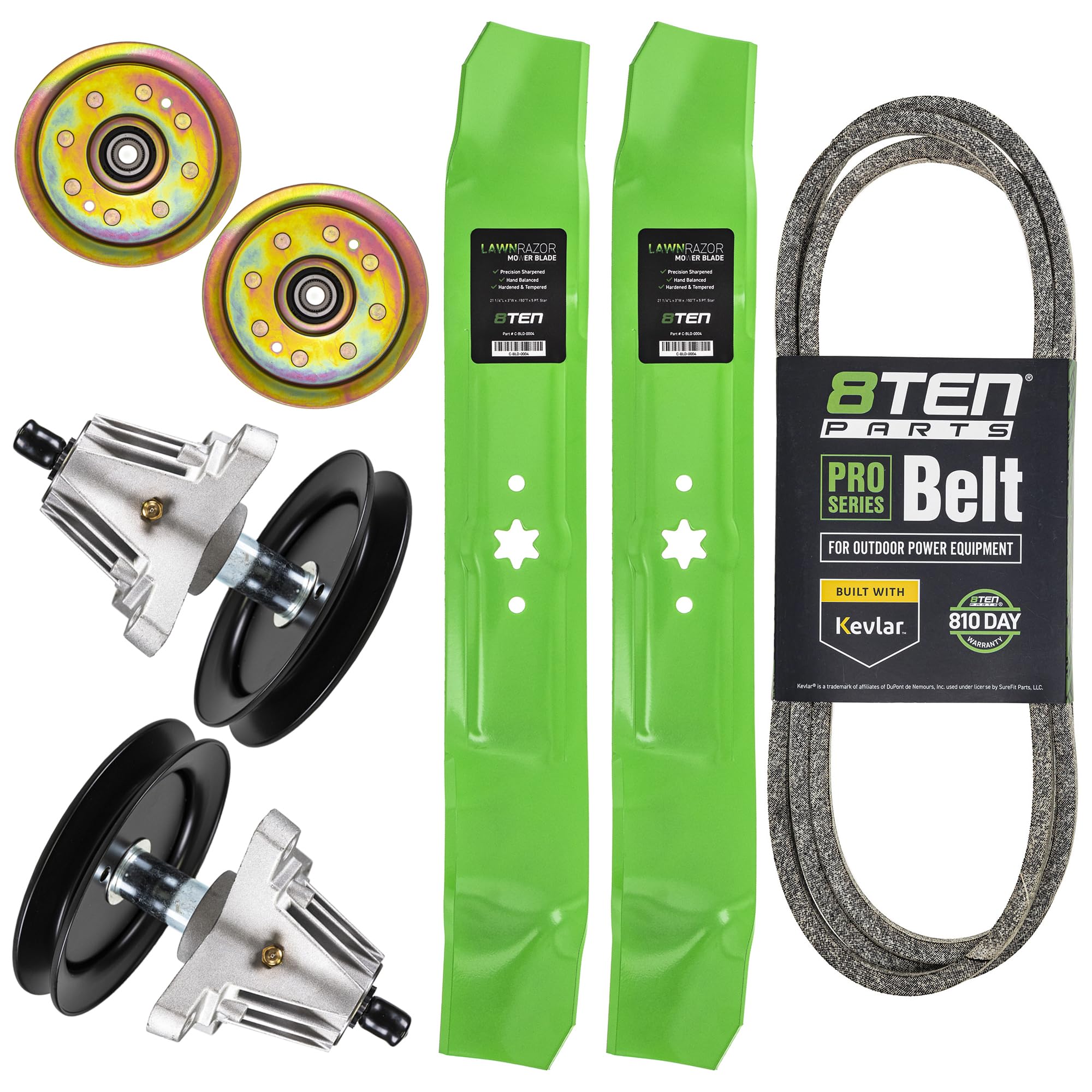 Amazon.com : 8TEN Blade Spindle Belt Idler Kit for Cub Cadet 918