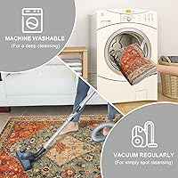 Vista 6 de COMSLE Alfombra Runner Bohemia, 2' x 7' Alfombras Lavables para Pasillo de Lana Sintética Pequeña Alfombra de Área de Cocina Alfombra Decorativa