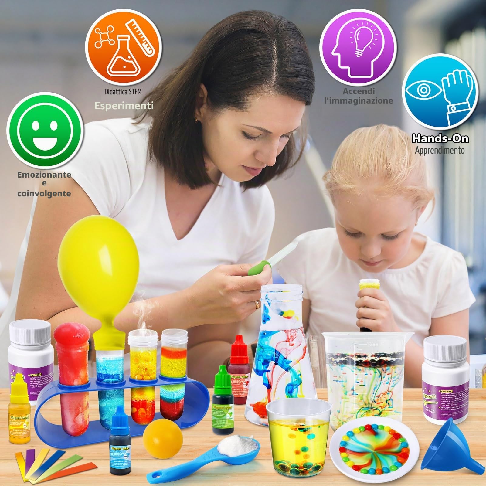 UNGLINGA 300+ Kit di esperimenti per bambini, set di chimica, progetto scientifico, attività STEM, giocattoli, regali per ragazzi e ragazze
