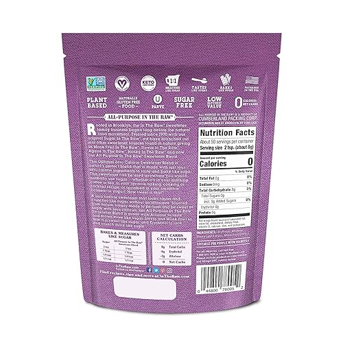 Miniatura 2 de Edulcorante multiusos In The Raw Natures cero calorías horneado sustituto sin azúcar café stevia fruta de monje alulosa mezcla de eritritol ceto