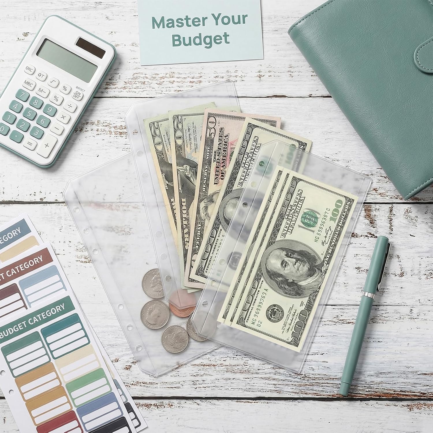 A6 Binder Pockets 15 Pack, Zipless Cash Envelopes for Budgeting, Clear PVC A6 Inserts with 6-Hole Design for Cash Envelope System, Bills, Receipts & Coupons image 4