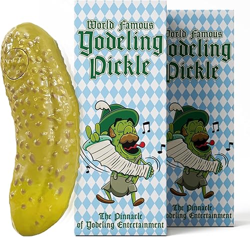 Miniatura 10 de DR DINGUS Yodeling Pickle - Canta la canción de Yodel ligera de eneldo - Haz que cualquiera se ríe - El mejor regalo de broma para amigos,