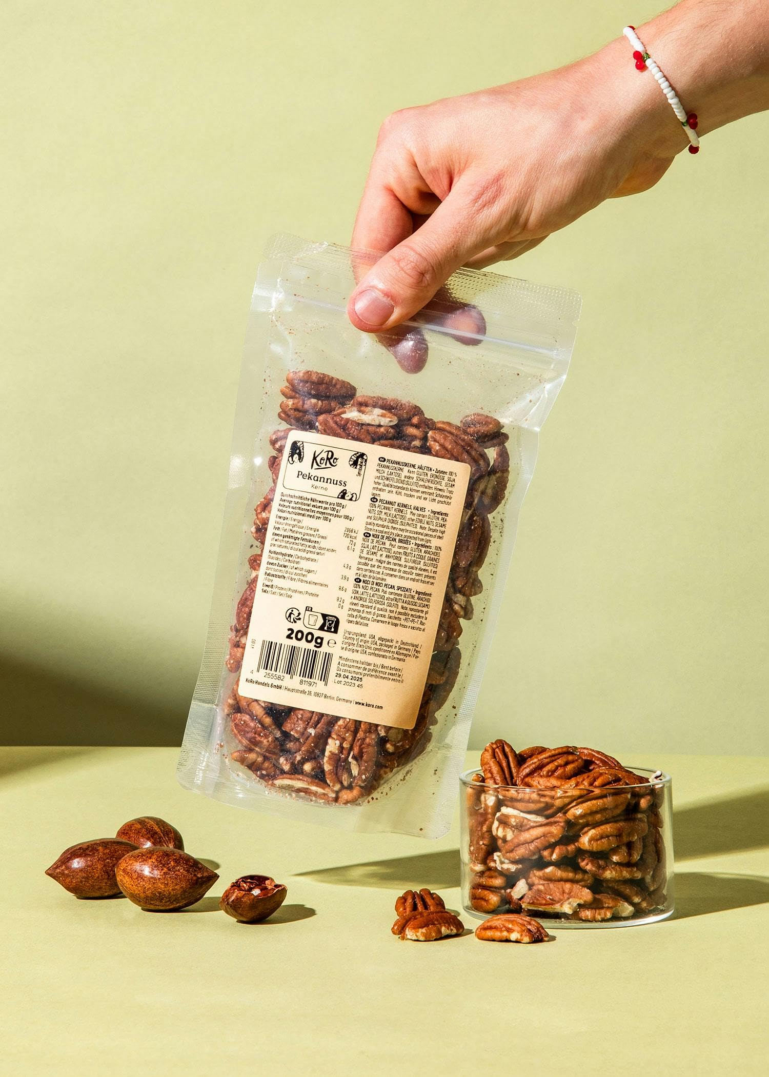 KoRo - Noci pecan formato prova 200 g - Formato di prova - Ideale come snack o in ricette