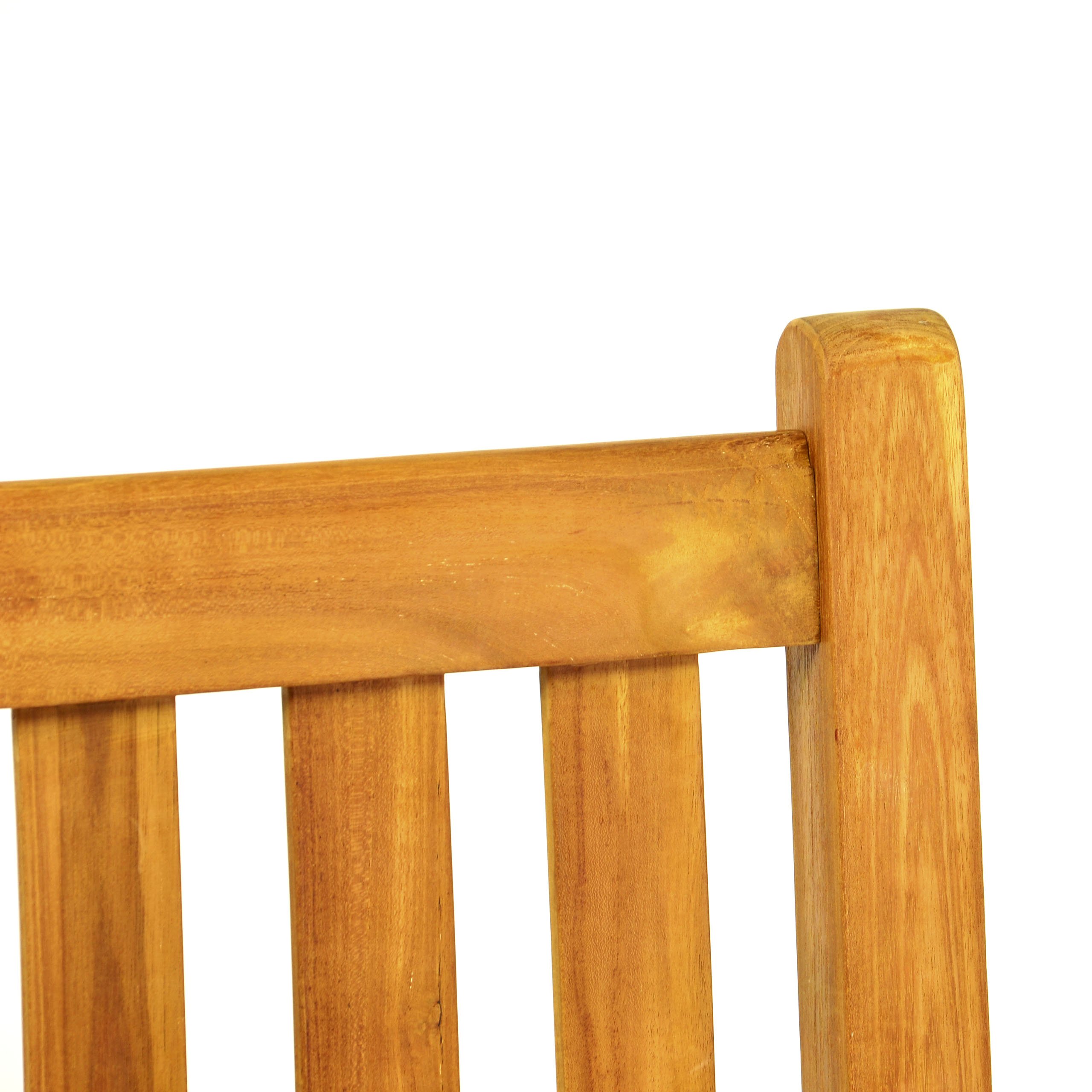 Divero 2-Sitzer Gartenbank Turin aus Teak-Holz, behandelt – Farbe: Braun
