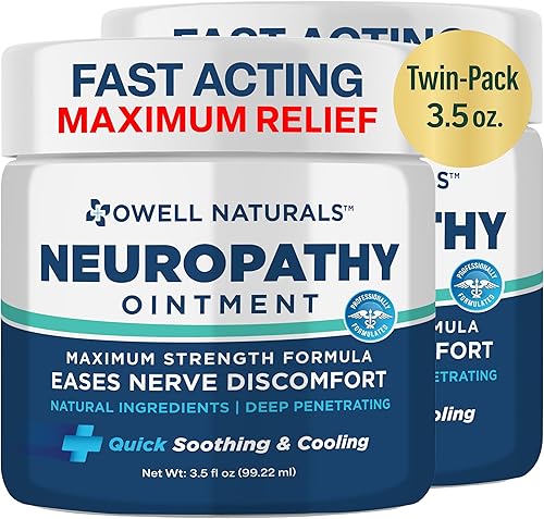OWELL NATURALS Neuropatía Alivio Nervioso Oitnment para pies, dedos, manos, dedos de los pies, espalda, piernas y brazos, fórmula de acción rápida,