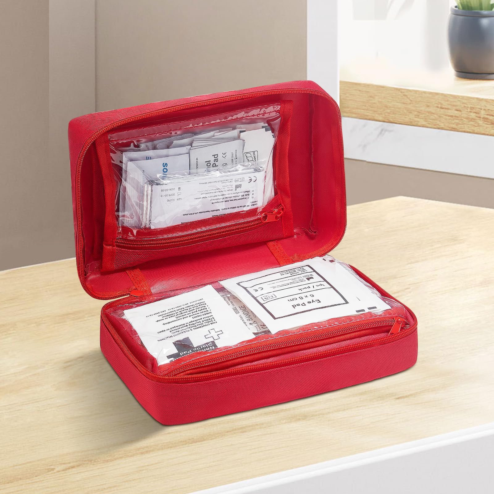 VEVOR Trousse Premiers Secours en Nylon 600D Kit Sac de Survie 500 PCS Fournitures Médicales d'Urgence, pour Maison, Voiture, Bureau, Voyages, Camping, Camion, Randonnée, Sport, Urgences en Extérieur