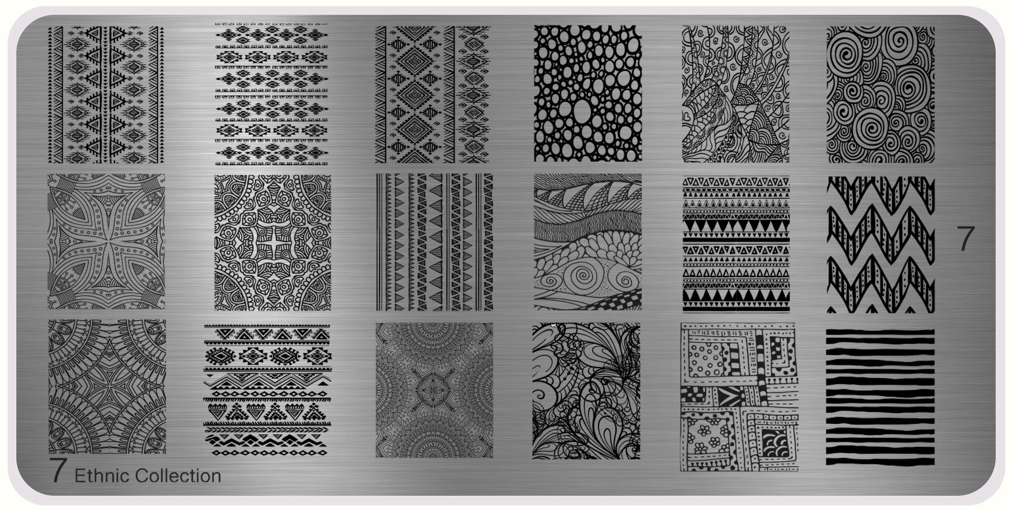 Buy MoYou's XL Ethnic plates collection 7, full designs stamping