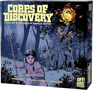 Corps of Discovery Cooperative Adventure Board Game | Unique Sliding-Map Exploration, Based on the Manifest Destiny Graphic Novel, 20 Maps Included, 1-4 Players