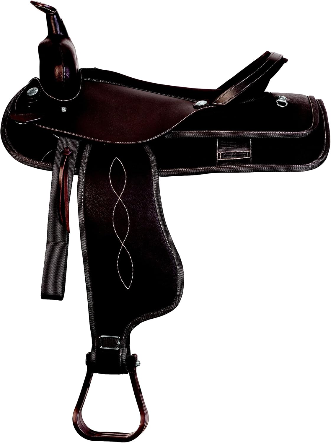 Weaver Leather TRAIL 16 SADDLE,W/GIRTH,BR 16" Equestrian Equipment Sports