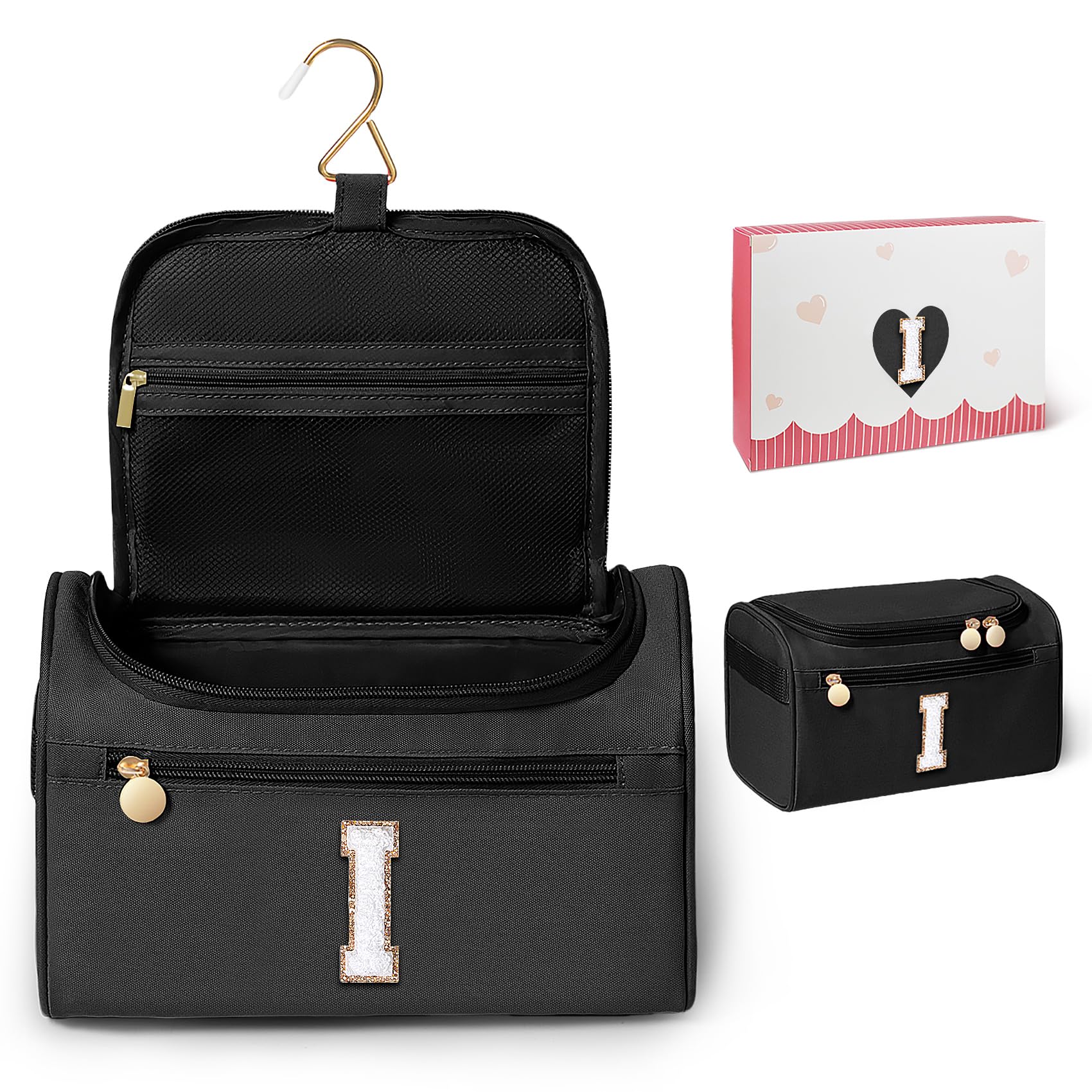 COSHAYSOO Summer Birthday Gifts for Women Her Beach Vacation Gift Ideas Personalized Travel Size Toiletries Organizer, Large Hanging Toiletry Bag