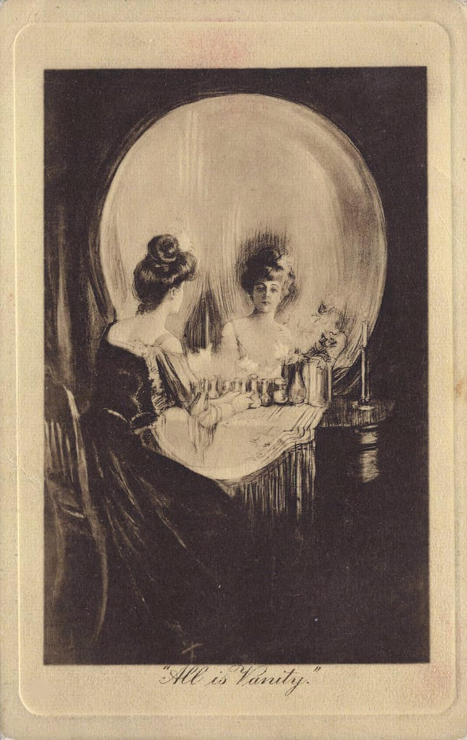 POSTERIIk Vintage Art Print Images Pictures Print Tout Est Vanite by Charles Allan Gilbert Modern Colour Posters for Office Home Decor 60x90cm