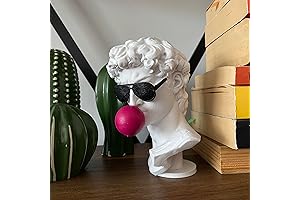 Statue of David Sculpture Bust with Black Glasses