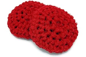 Red Reusable Crochet Dish Scrubbies Set of 2: Elevate Your Eco-Conscious Dishwashing Routine