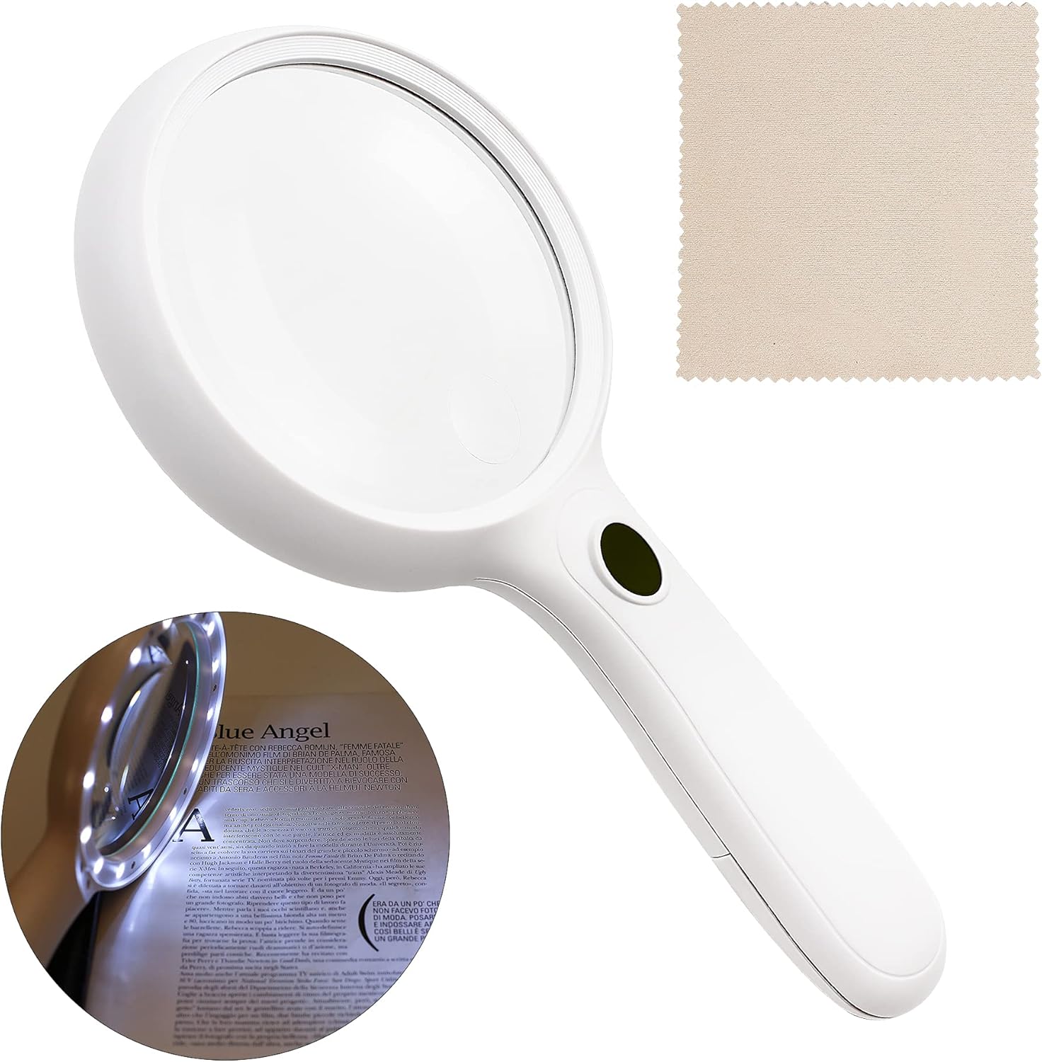 140mm Lupa De Mano Con 14 Luces Led Lupas Con Luz Que Incluyen Aumento De 30x Y Lupa De Aumento 60x Lupa De Lectura Iluminada Adecuada Lupa Para Leer Libros