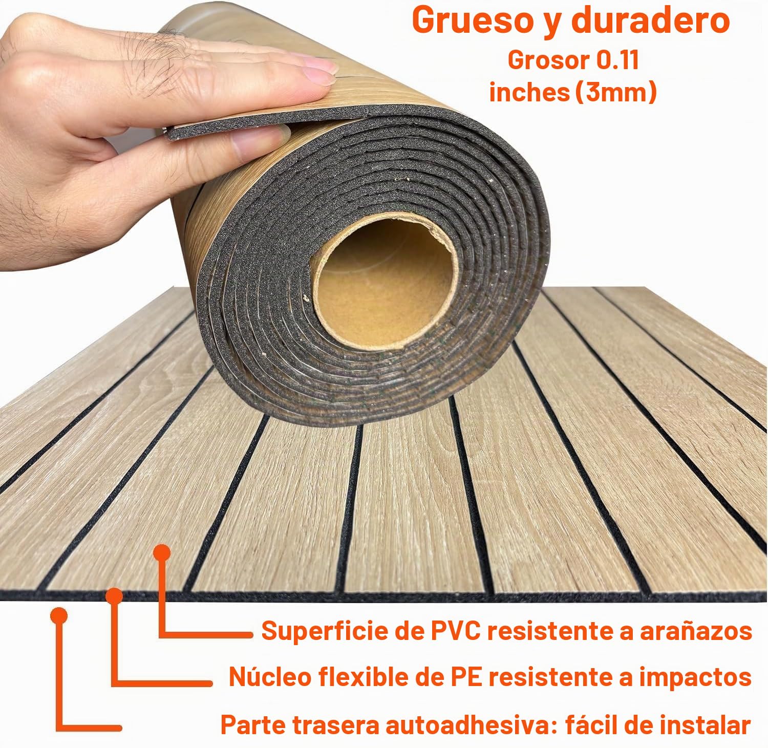 AMIGO Paneles acústicos de chapa de madera autoadhesivos,1,2 m² - 1 unidad 300 x 40 x 0,3 cm Paneles de pared 3D con aspecto de madera,acústico y decoración de paredes, salón,oficina,Color roble claro