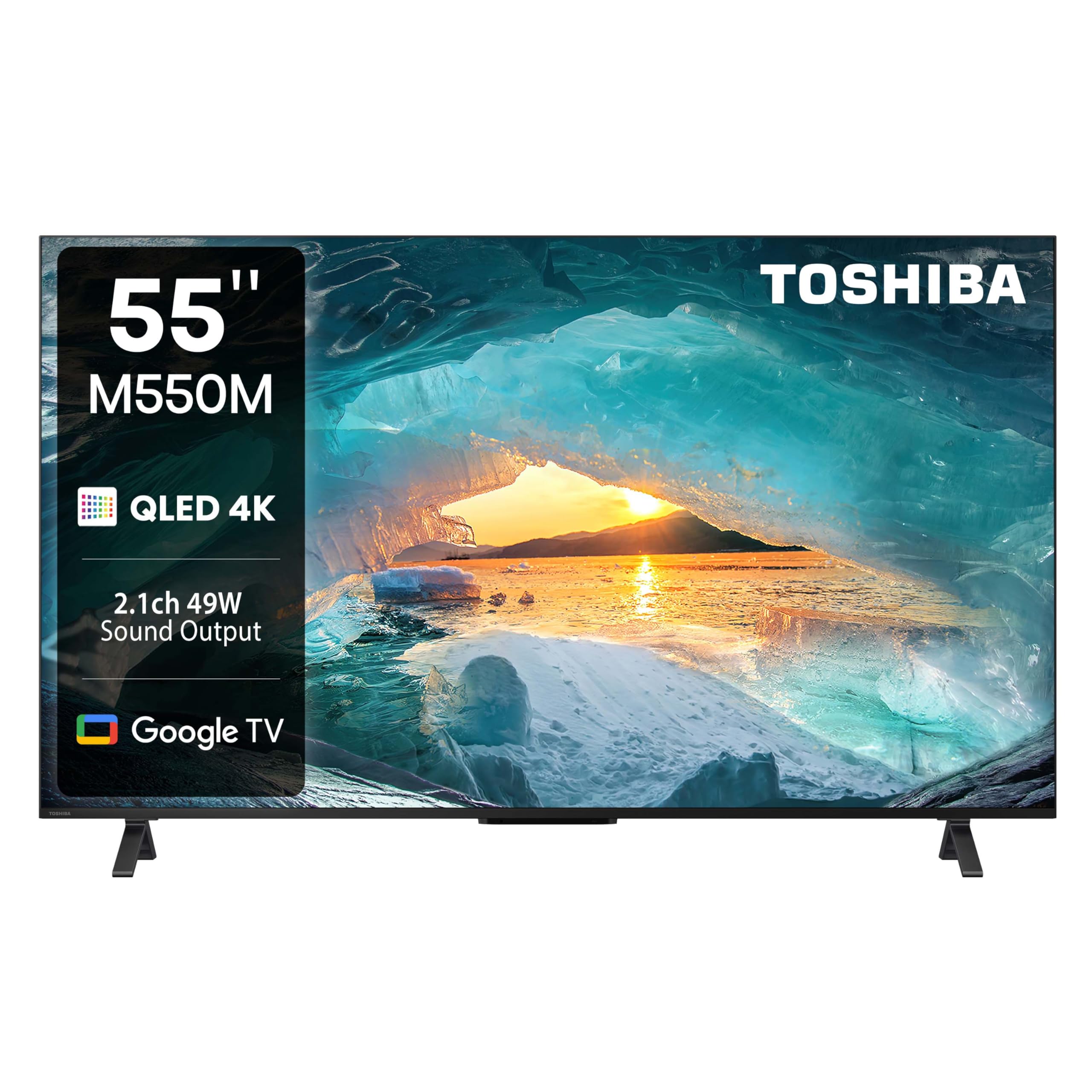 TOSHIBA 139 cm (55 inches) M550MP Series 4K Ultra HD Smart QLED Google TV 55M550MP (Black)