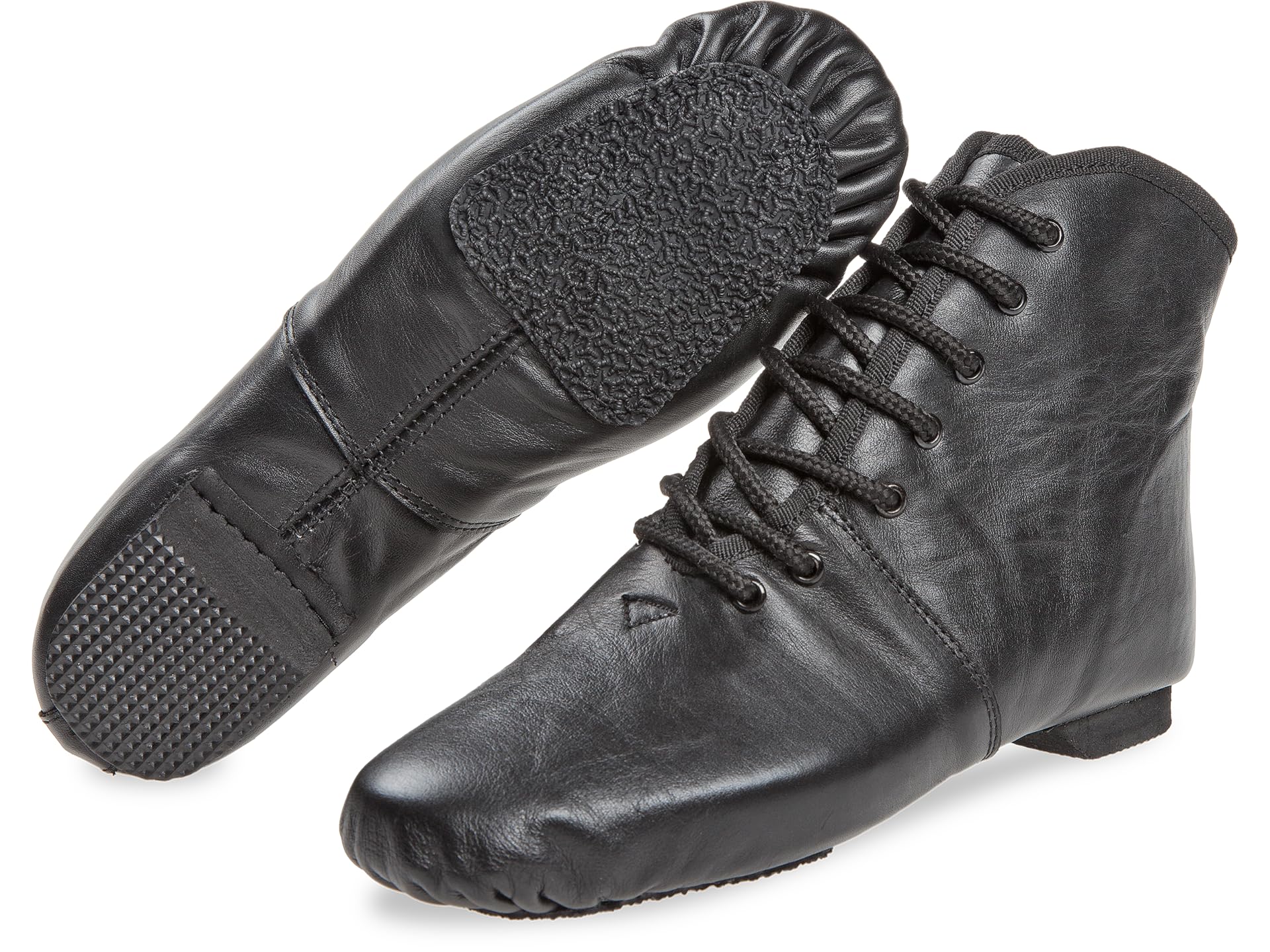 Gardestiefel in schwarz Leder mit geteilter Gummisohle Turniertauglicher Garde-, Show- & Jazztanzstiefel