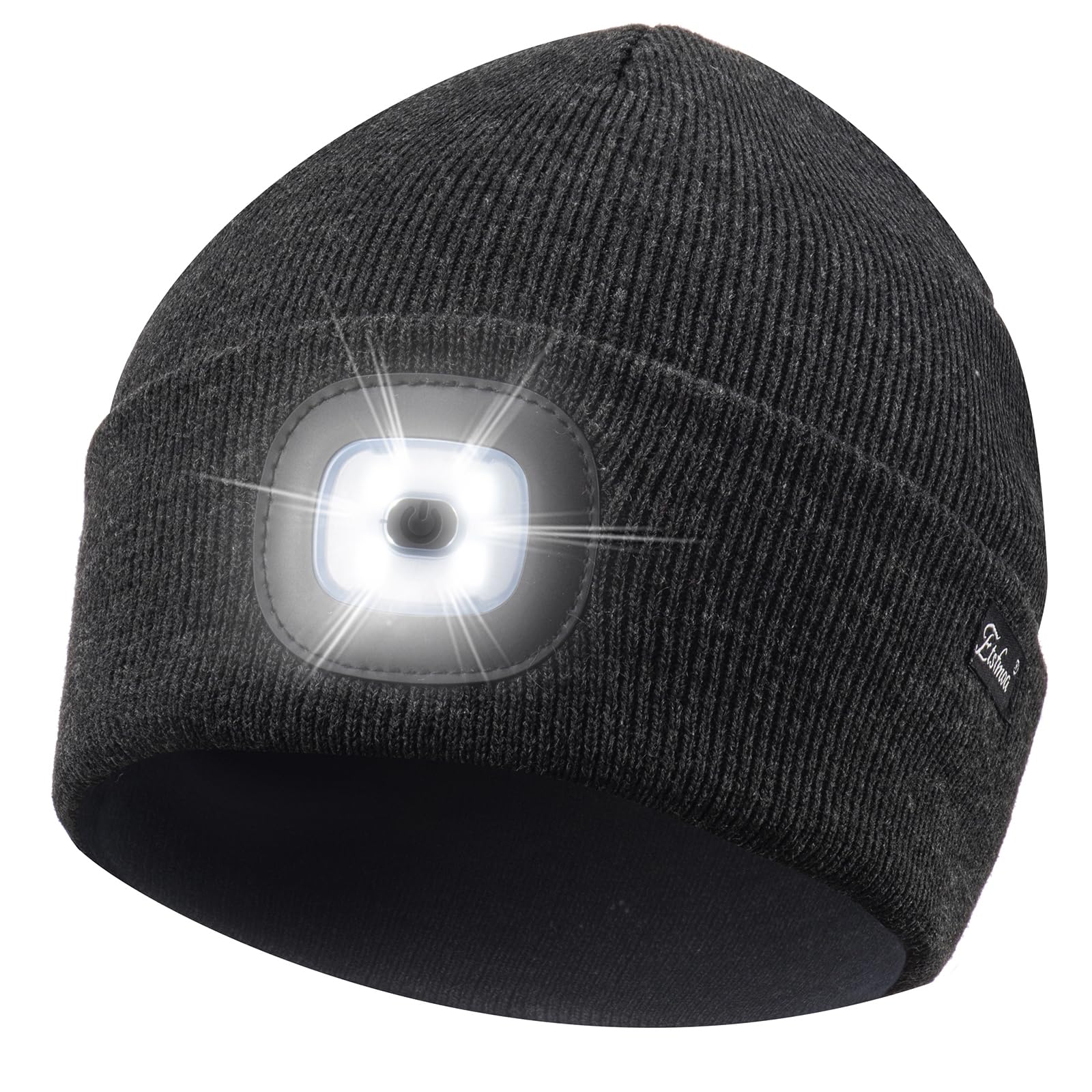 Etsfmoa Unisex Beanie with The Light Gifts for Men Dad Father USB Rechargeable Caps