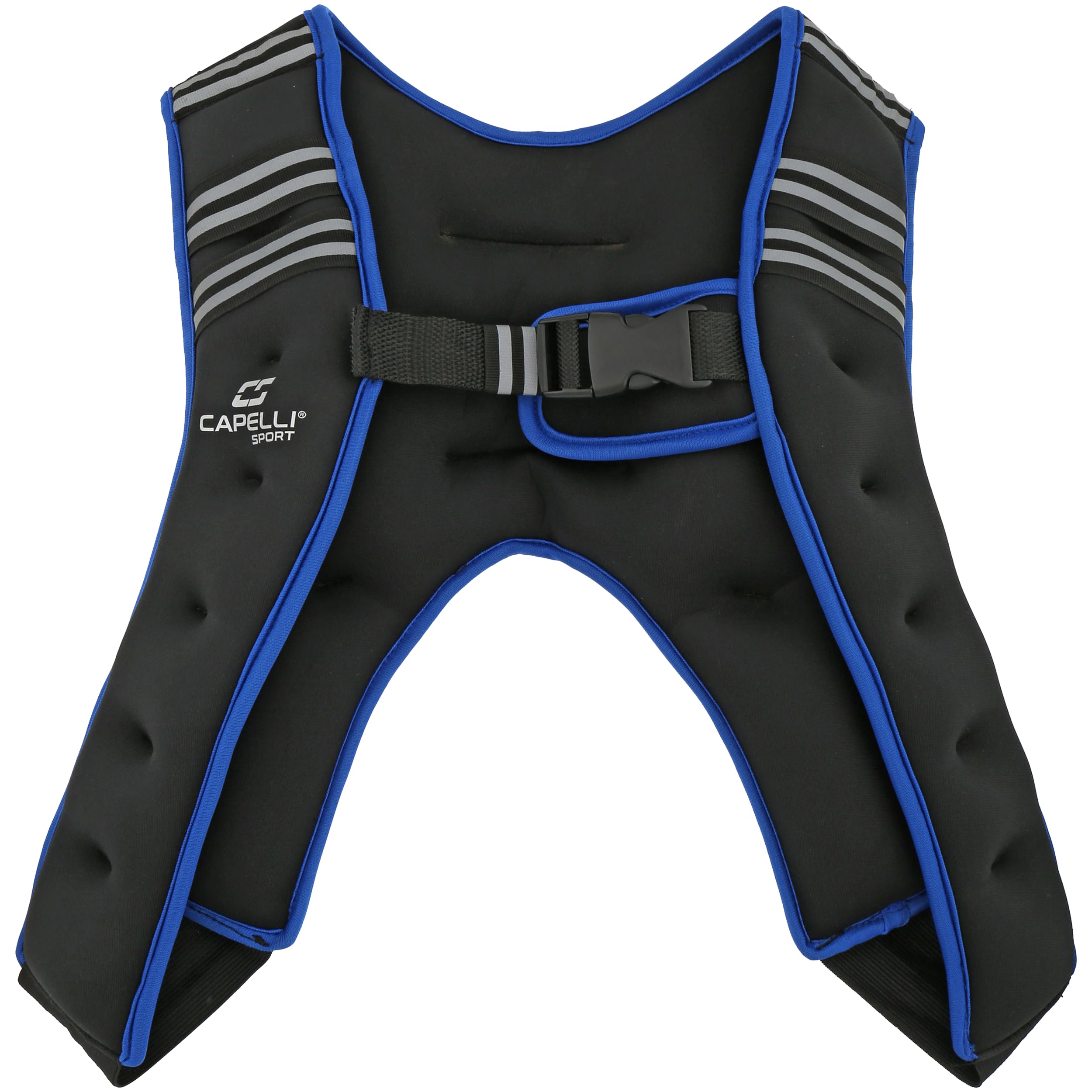 Capelli Sport Running Weighted Vest Neoprene Adjustable Weighted Vest for Men and Women Blue Black 10 lbs