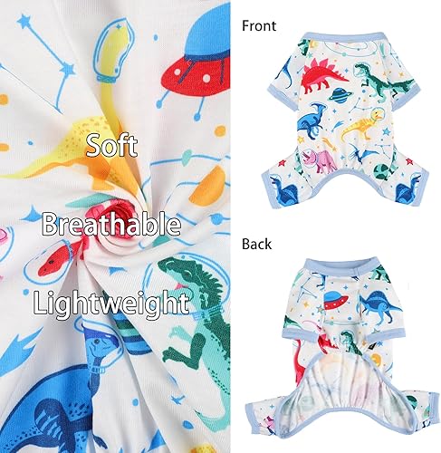 Miniatura 41 de Yikeyo Dog Pajamas for Small Dogs, Soft Thin Pjs Jammies Cat Doggie, Summer Pet Cute Puppy Clothes Outfits Dogs Boy Girl(Donut, L)