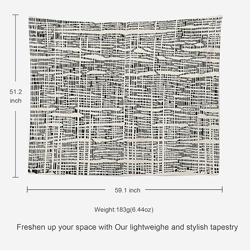 Miniatura 5 de Shrahala Tapiz japonés, moderno patrón abstracto de hojas de hojas para colgar en la pared, tapiz grande psicodélico, decoración de dormitorio, sala