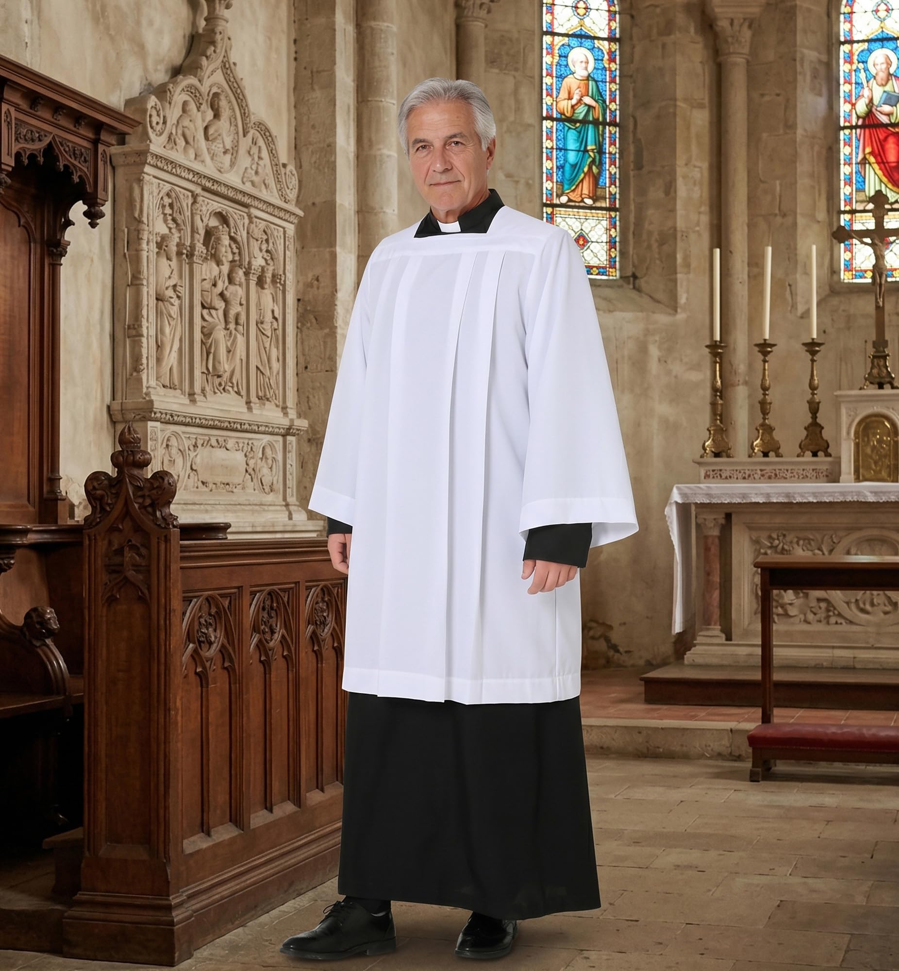 IvyRobes Premio Bianco Scollo Quadrato Cotta