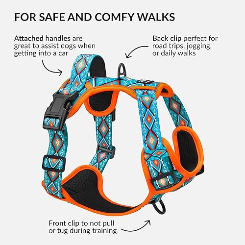 Miniatura 8 de CollarDirect Arnés reflectante sin tirones para perro, con asa y clip frontal, chaleco acolchado suave ajustable para perros pequeños a grandes,