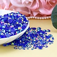 Vista 17 de 10000 diamantes de imitación de resina de 0.079 pulgadas con parte trasera plana, diamantes de imitación transparentes AB de color verde claro