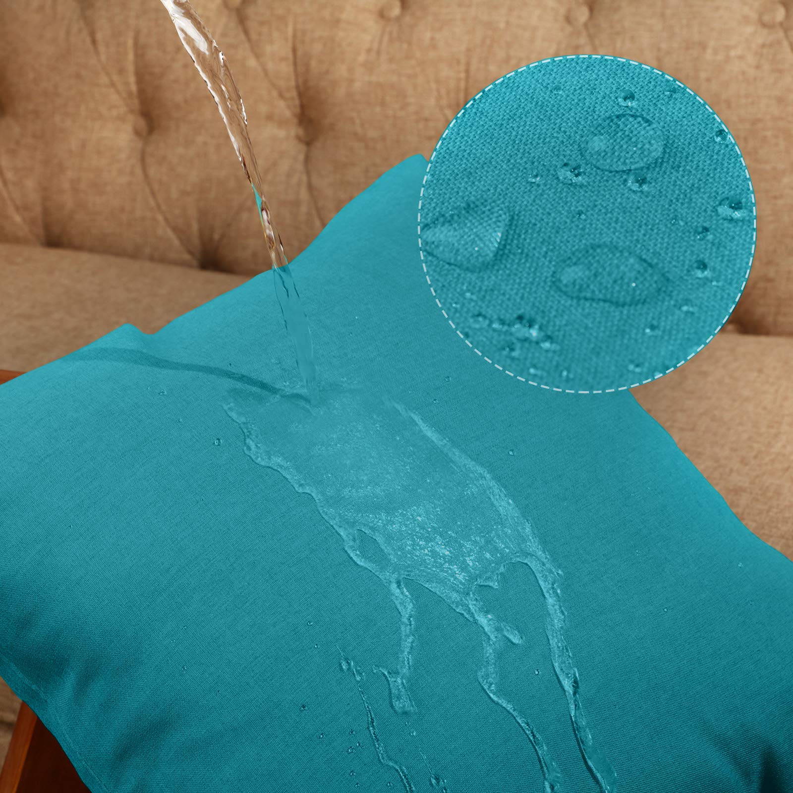 Lot de 2 housses de coussin carrées imperméables pour Lot de 2 housses de coussin carrées imperméables pour