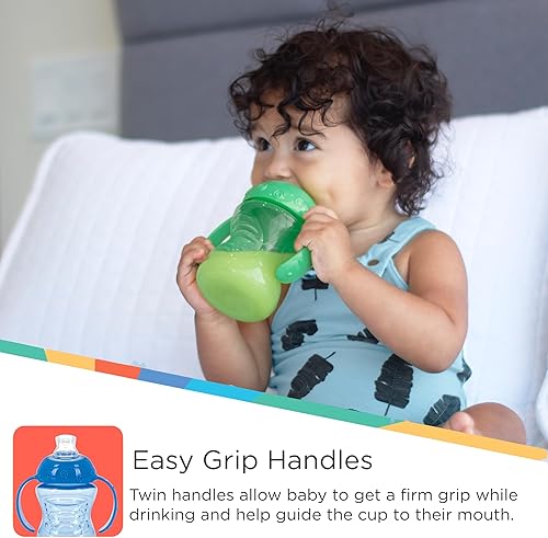 Miniatura 3 de Superboquilla sin derrames Grip N Sip de Nuby 4 meses o más Rojo y azul