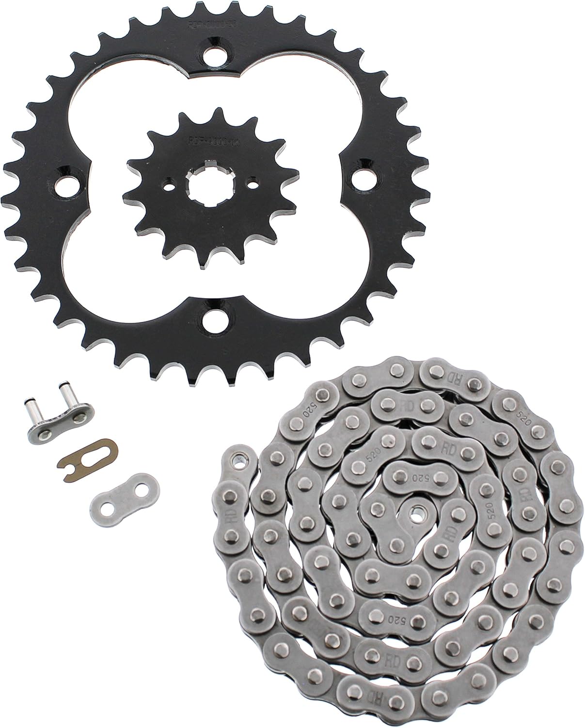 Chain & Black Sprockets fit Honda 300EX TRX300EX 19931998