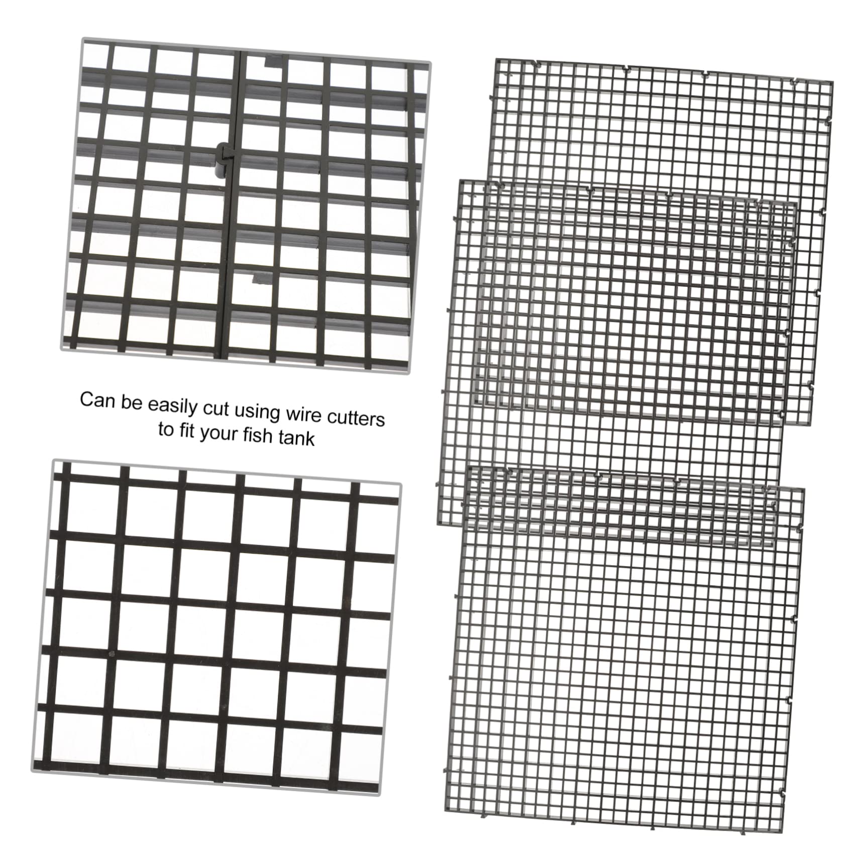 BESTonZON Plaques de Séparation pour Aquarium avec Ventouses Plaques de Filtration pour Fond de Bac Séparateurs Modulables pour Isolation et Protection des Poissons