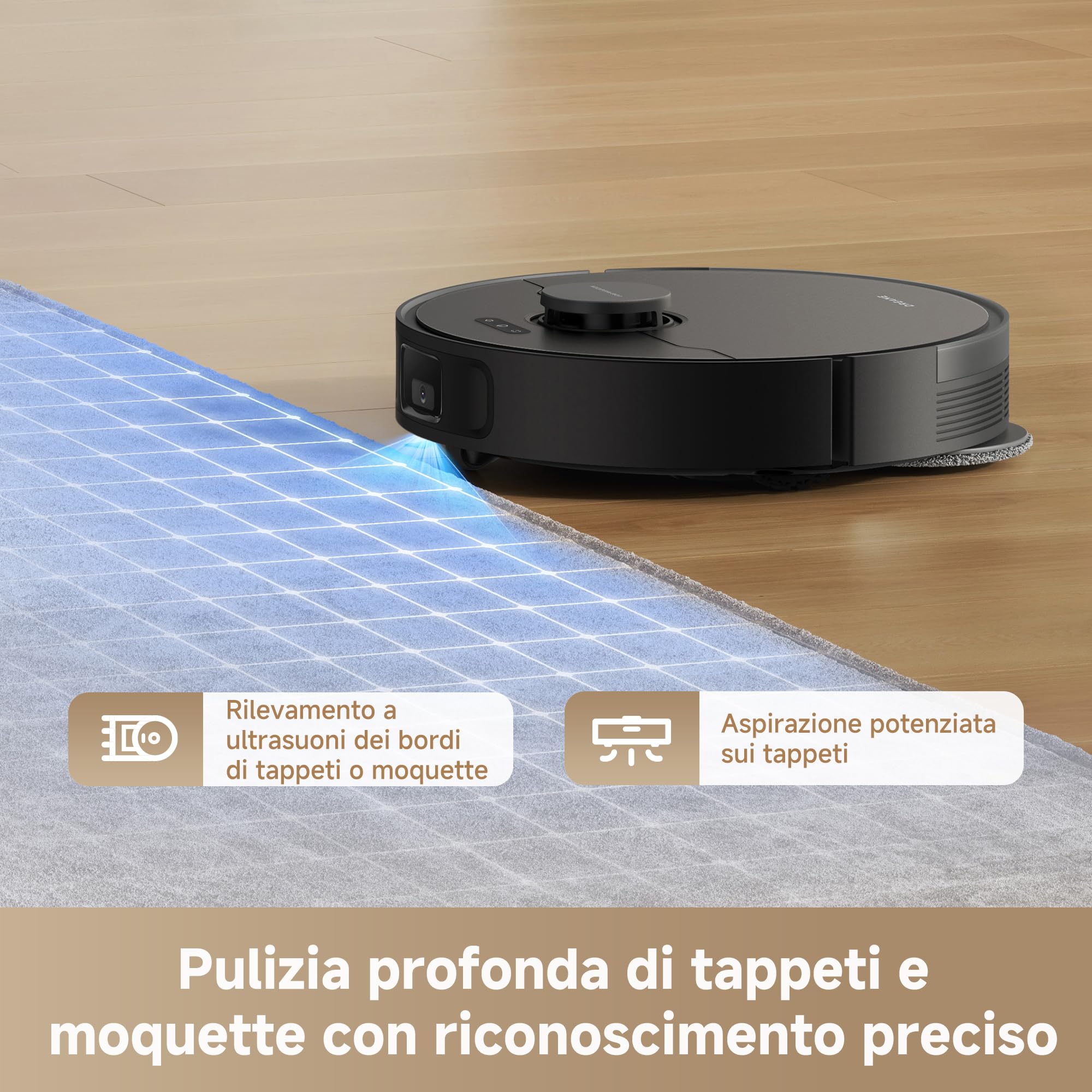 DREAME L10s Pro Gen 3 Robot Aspirapolvere e Lavapavimenti Intelligente,Aspirazione Vormax da 13.000 Pa,Sistema di Lavaggio DuoScrub,Sollevamento Automatico del Mocio di 7 mm,Batteria da 5.200 mAh,Nero