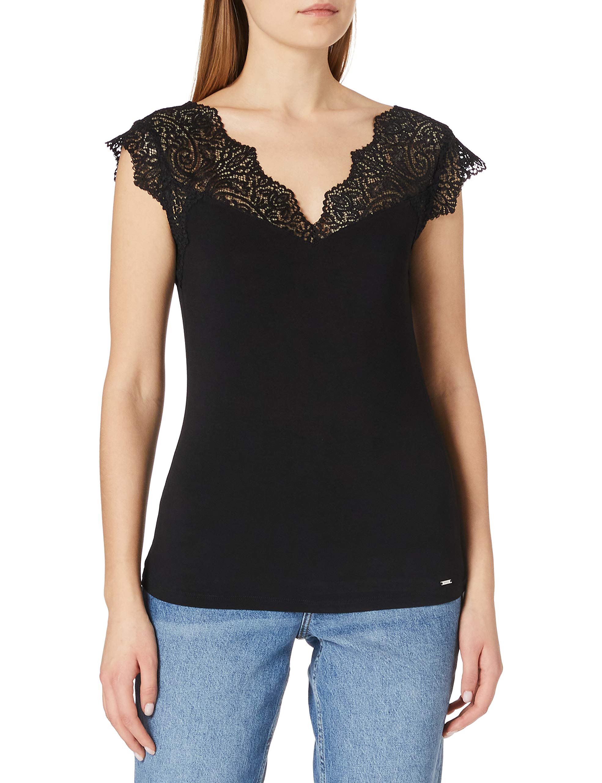 Morgan Woman 222-Delo T-Shirt, Black, M EU