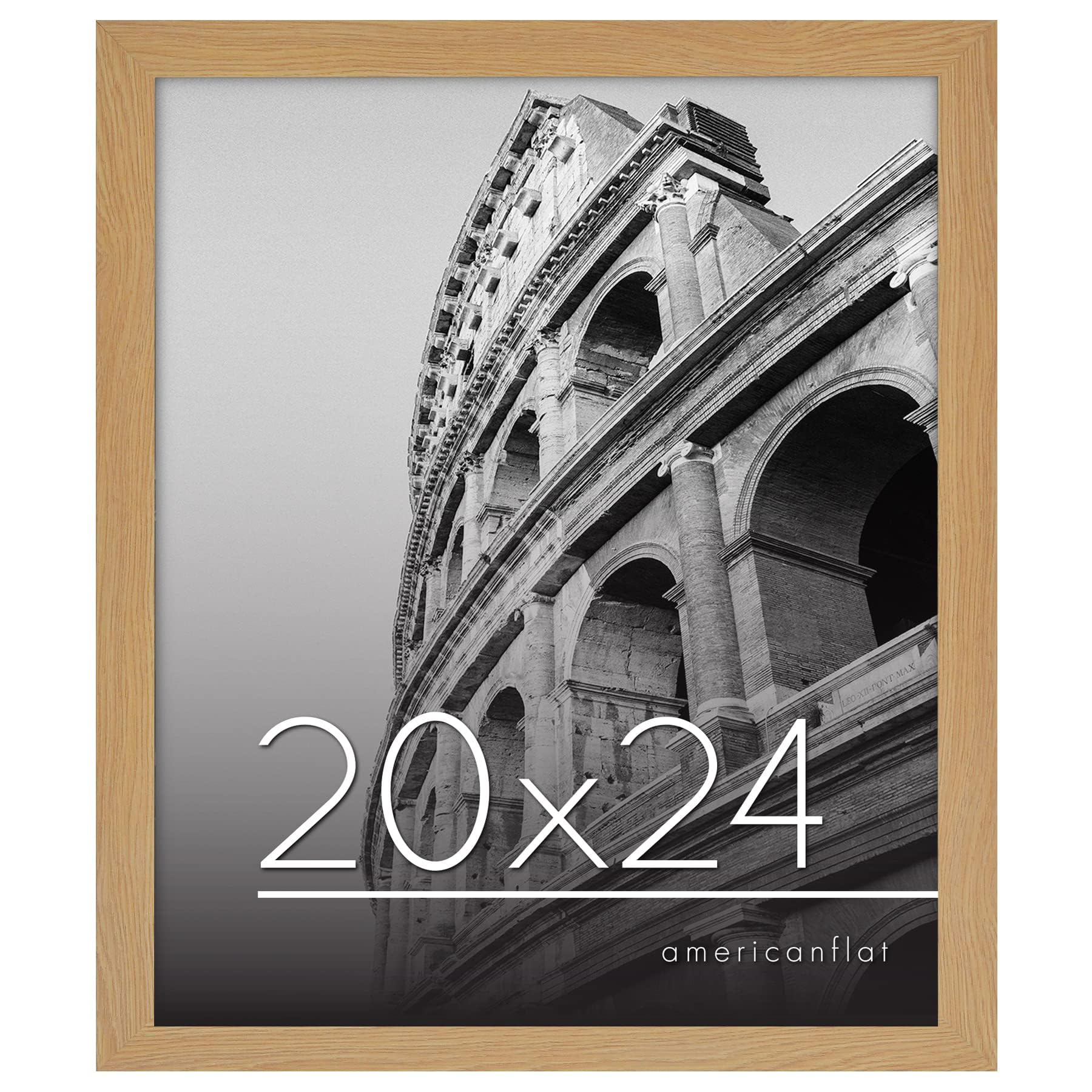 Americanflat 20x24 Picture Frame with Polished Plexiglass - Pine Picture Frame with Engineered Wood - Epic Collection - Wide Photo Frame for Wall Display