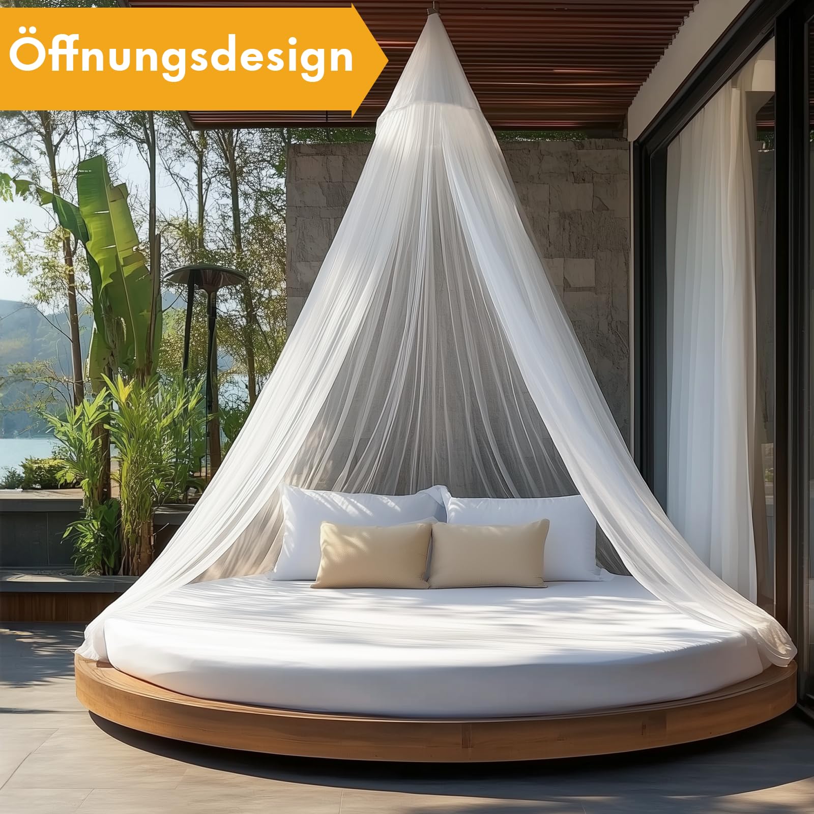 Twinkle Star Moskitonetz Reise mit Reisetasche und Aufhänge-Seil, Öffnungsdesign Mückennetz, 2,2m hoch, 12m Umfang, Doppelbett Einzelbett Outdoor Moskitonetz für Reisen, Camping, Picknicks
