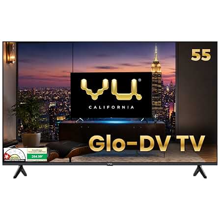 Vu California 139cm (55 inches) Smartchoice GloQLED Smart Google 4K TV VuGLOQLEDDV