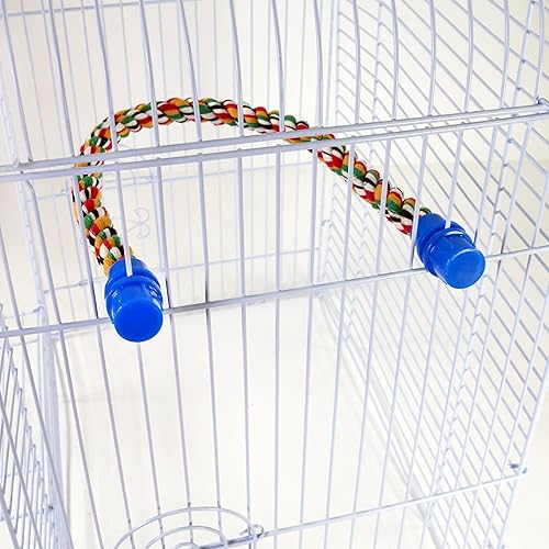 Miniatura 4 de PENN-PLAX Bird Life - Percha de cuerda multicolor y flexible, crea curvas y curvas divertidas y coloridas, ideal para pájaros pequeños y medianos,