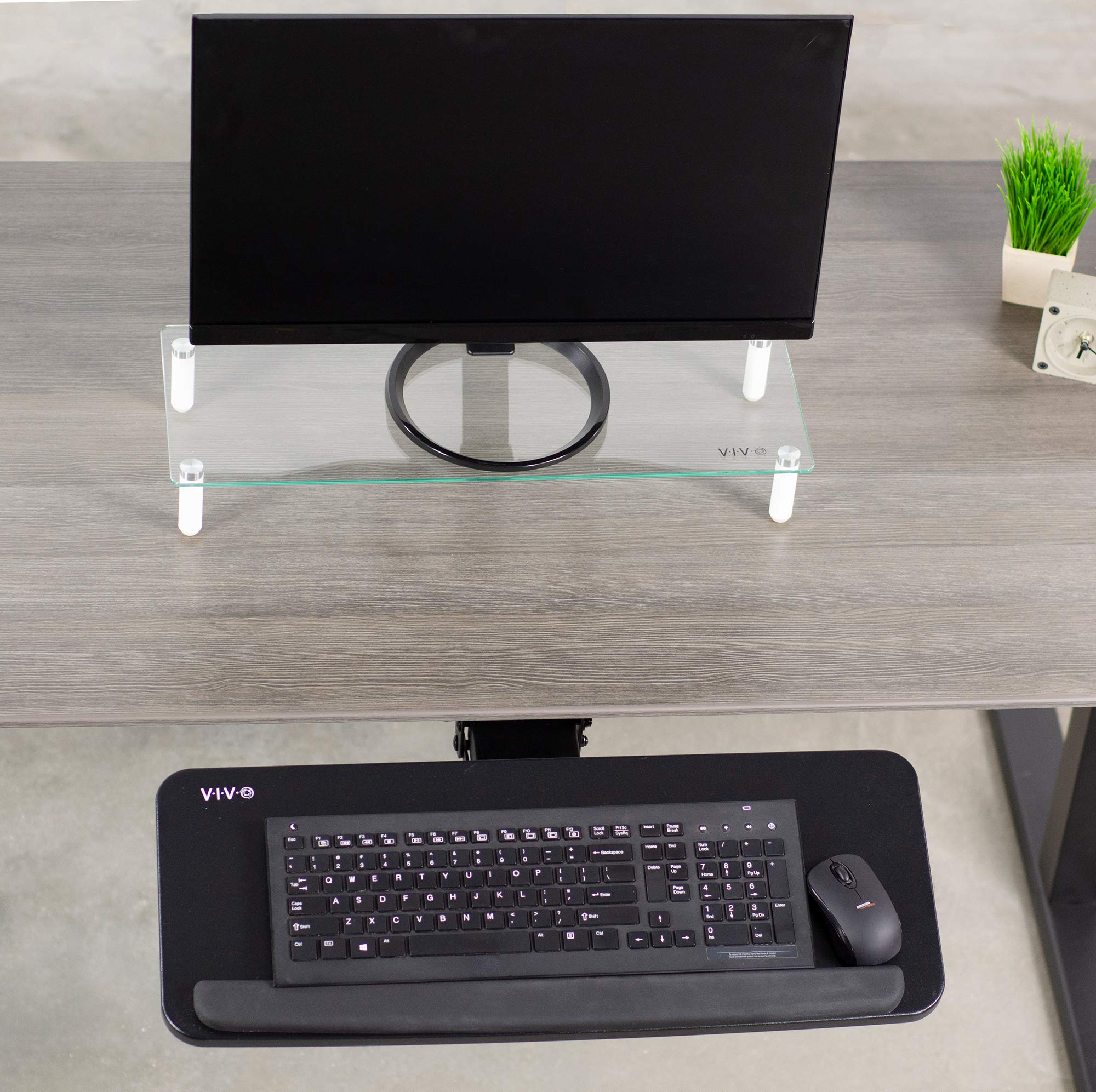 VIVO Adjustable Computer Keyboard & Mouse Platform Tray Ergonomic Under