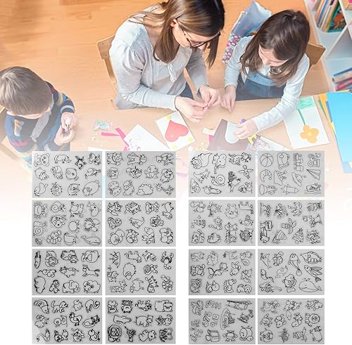 Miniatura 2 de 8 hojas termorretráctiles, hojas de plástico retráctiles, papel de arte retráctil para bricolaje, llavero, colgante, decoración de manualidades,