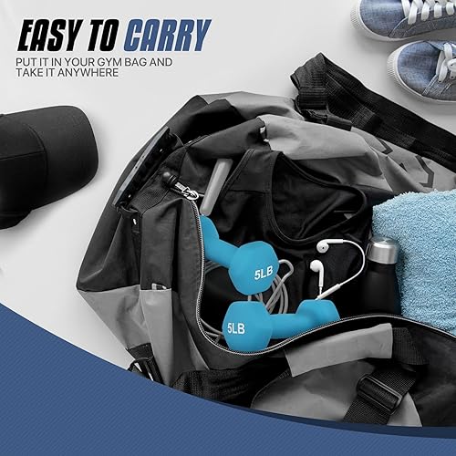 Miniatura 6 de MADOG - Juego de mancuernas hexagonales con revestimiento de neopreno antideslizante para equipo de gimnasio en casa, entrenamiento de fuerza